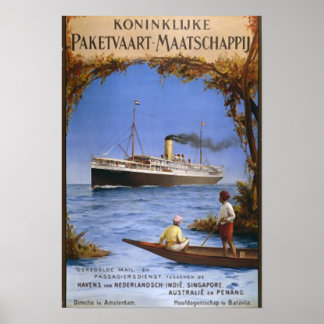 Viagem de navio de cruzeiro, Poster de arte enquad