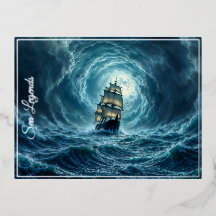 Viagem de oceano de tempestade de galeon