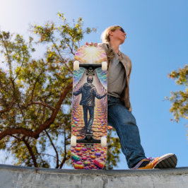 Viagem de skate pela ponte psicodélica