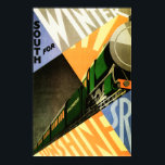 Viagem de Vintage Art Deco Poster<br><div class="desc">Todas as imagens de poster nesta loja são DIGITALMENTE RETOUCHADAS E MELHORADAS! Cores nítidas e manchas removidas! Coleção de posters ferroviários de reprodução de alta velocidade. Publicidade ao Poster de viagens dos caminhos de ferro do Sul.</div>