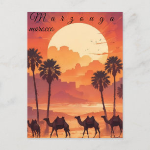 Viagem do Marrocos - Cartão postal Art,marzouga Vi