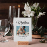 Viagem do Nome da Mesa de Destino de Casamento<br><div class="desc">Aumente a elegância e a personalização do seu casamento com o nosso Decor de Nome da Mesa de Destino de Casamento. Perfeito para casamentos de destino ou comemorações de temas viagem, esses sinais apresentam o nome de um país como o nome da mesa ao lado de uma bela foto do...</div>