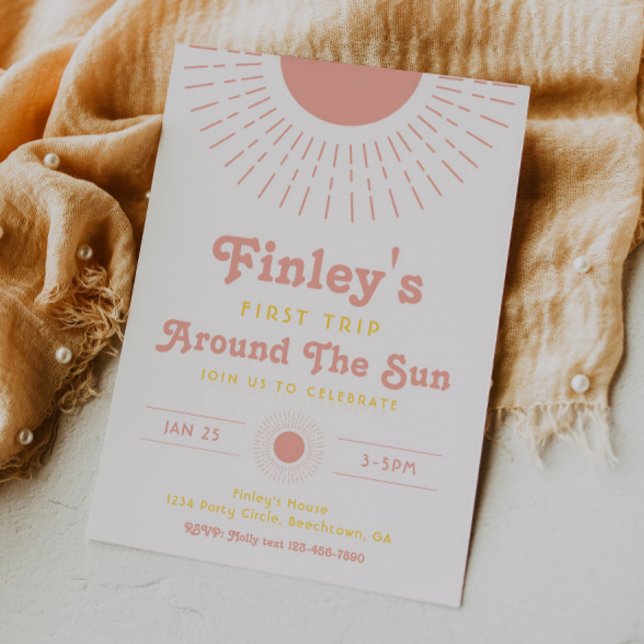 Viagem Em Torno Do Convite Sun | Boho Birthday (Criador carregado)