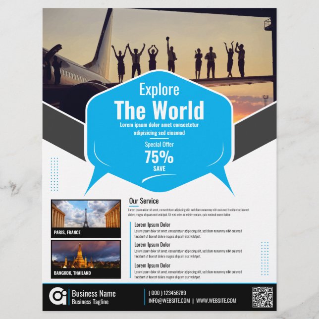 Viagem Flyer Blue Modelo (Frente)