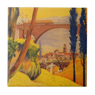 Viagem francês da estrada de ferro do vintage