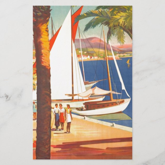 Viagem francês Vintage Cote D'Azur (Frente)