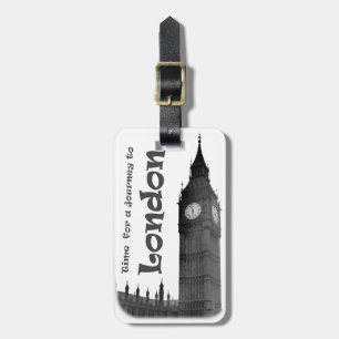 Viagem para Londres - Etiqueta de bagagem