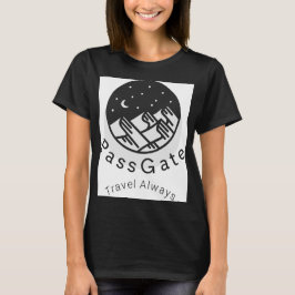 Viagem PassGate Sempre Camisa Negra Mulher