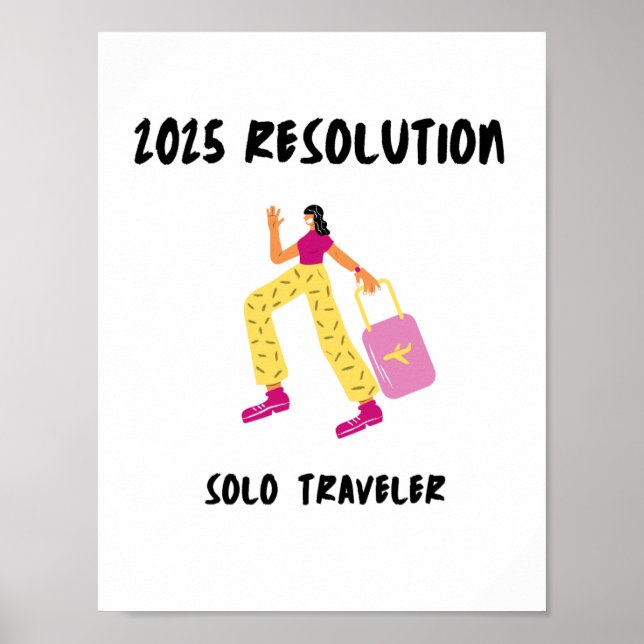 Viagem, ponto 2025 Resolução Solo traveler Poster (Frente)