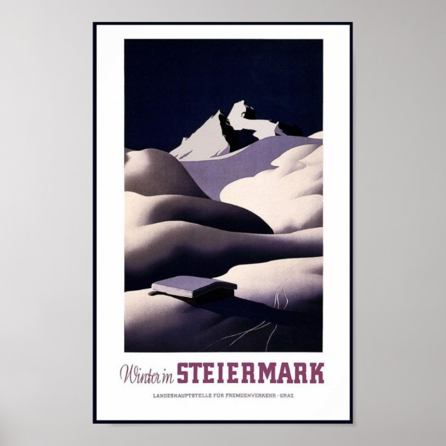 Viagem Steiermark Impressão poster vintage (Frente)