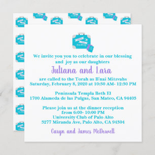 Viagem Themed Bat Mitzvah Convite