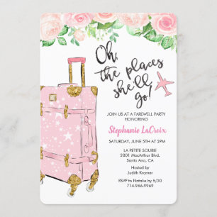 Viagem Themed Farewell Saindo do Convite de festas
