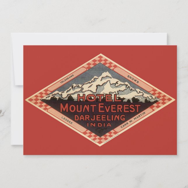 Viagem Vintage, Convite Monte Everest (Frente)