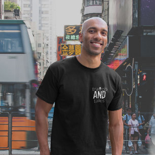 Viagens e histórias [Logotipo branco] Camiseta pa