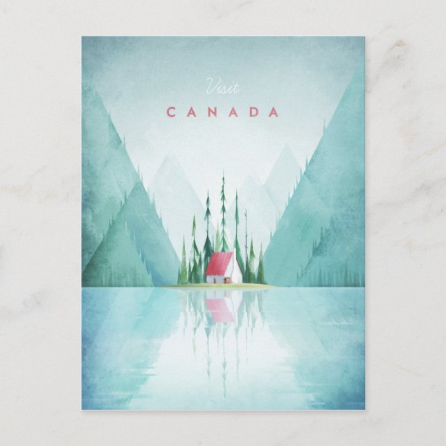 Viagens vintage canadense - Cartão postal de arte (Frente)