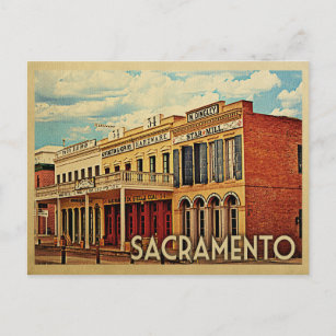 Viagens vintage da Califórnia com cartão postal Sa