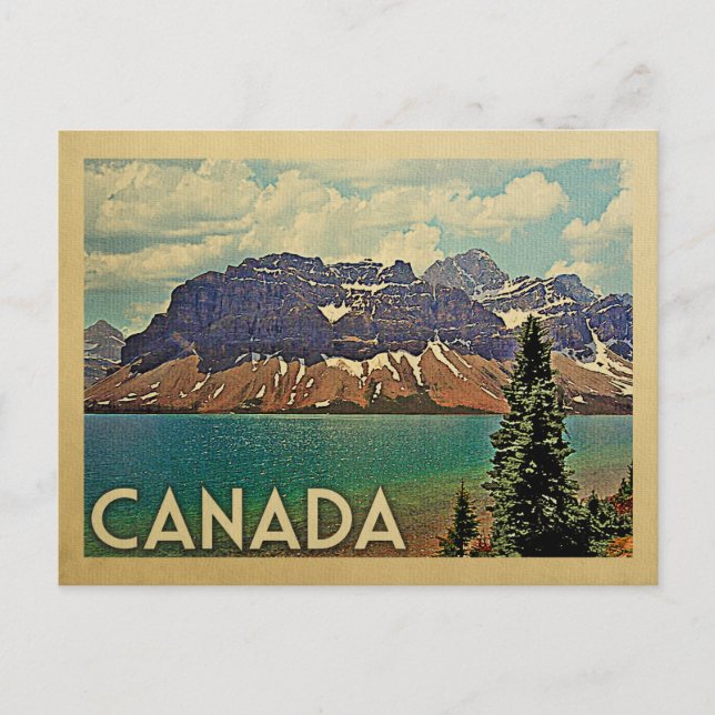 Viagens vintage de Cartão Postal do Canadá (Frente)