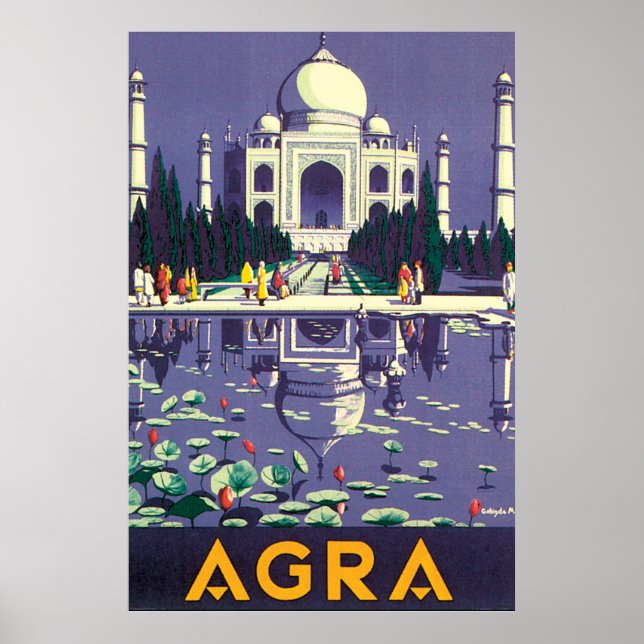 Viagens vintage de Poster Agra (Frente)