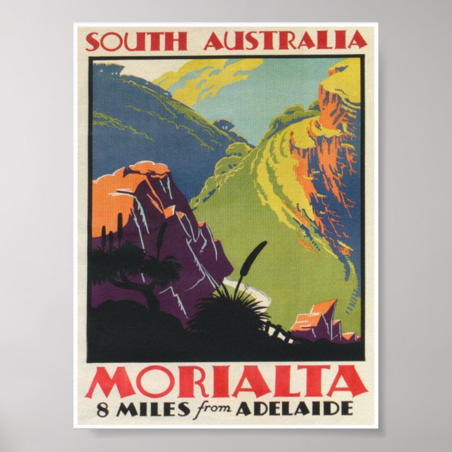 Viagens vintage de Poster da Austrália de Morialta (Frente)