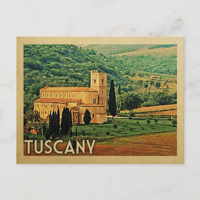 Viagens vintage do Cartão Postal da Toscana Itália (Frente)