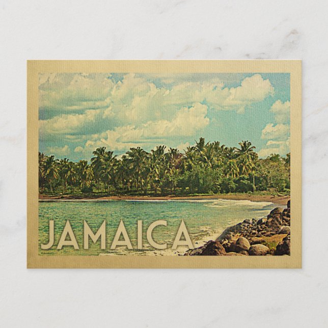 Viagens vintage do Cartão Postal Jamaica (Frente)