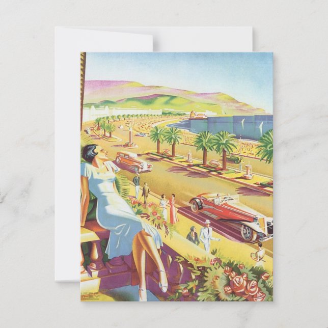 Viagens vintage, Nice, França, Riviera (Frente)