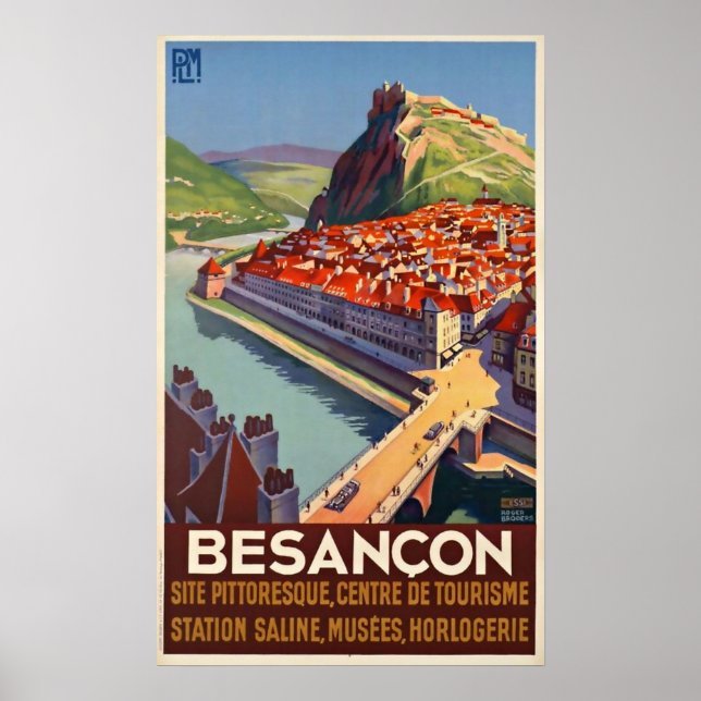 Viagens vintage Poster Besancon França (Frente)