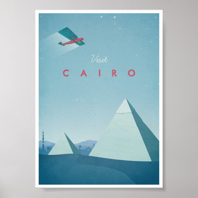 Viagens vintage Poster de de Cairo (Frente)