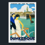 Viagens vintage Poster de Dunkerque Harbour França<br><div class="desc">Impressão de reprodução de um poster de arte viagens vintage que promove o turismo através do porto de Dunquerque,  na França Norte. Este impressão de arte-deco foi digitalmente remodelado para trazer as cores originais,  ainda melhores e consertar o máximo possível de imperfeições.</div>
