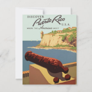 Viagens vintage Poster, Descubra Porto Rico!