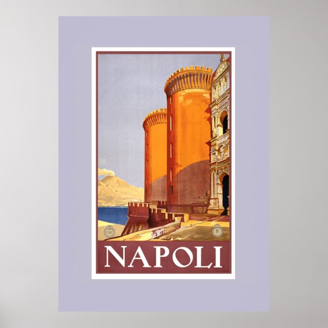 Viagens vintage Poster Napoli (Frente)