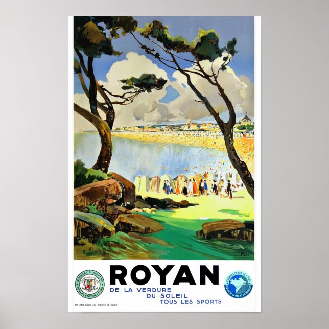 Viagens vintage - Royan - França Poster (Frente)
