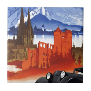 Viajar de automóvel em viagens vintage do carro de