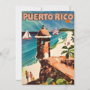 Viaje Porto Rico 5x7 Cartão Postal Grande