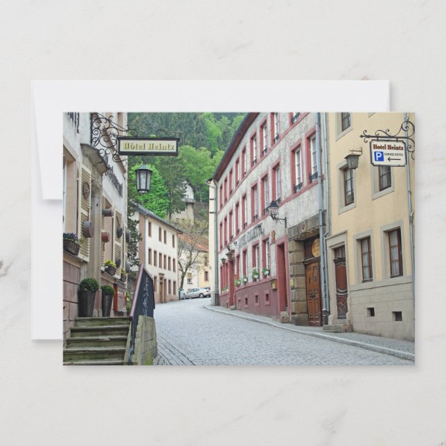 Vianden, Luxemburgo, cena da rua Card (Frente)