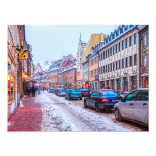 Vias ao inverno em Bamberg Alemanha Fotografia