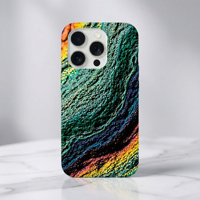 Vibe de Minério de Pavão Iridescente Teal Verde Do (Criador carregado)