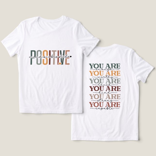 Vibes da mente positiva inspiracionais (Design Frente e Verso)