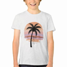 Vibes da Praia ao Pôr do Sol – Camiseta Tropical M