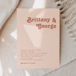 Vibes de Retro Simples | Convite para Casamento Co
