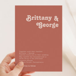 Vibes de Retro Simples | Convite para casamento de