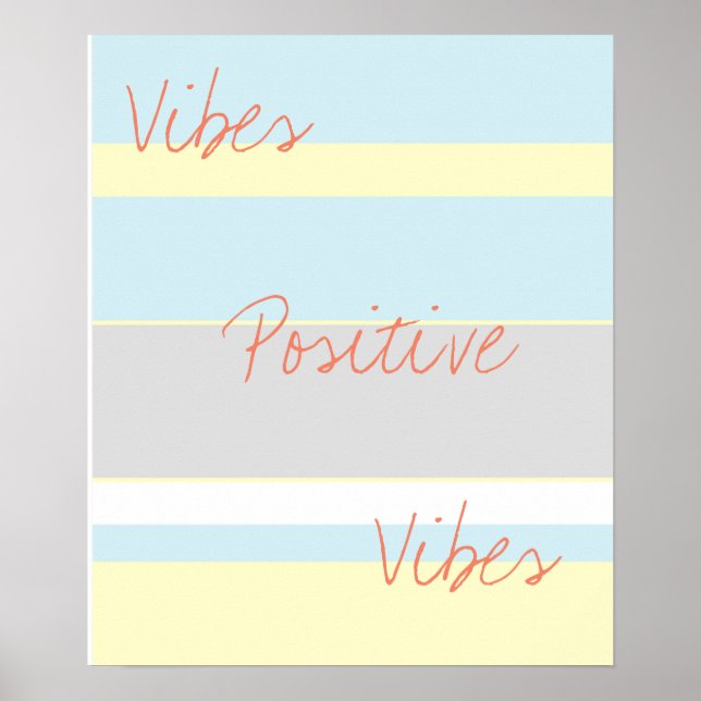 Vibes Positivos Colores de Pastel A3 Poster (Frente)
