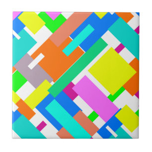 Vibes Positivos Cores Felizes Blocos de Abstrato