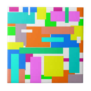 Vibes Positivos Cores Felizes Blocos de Abstrato