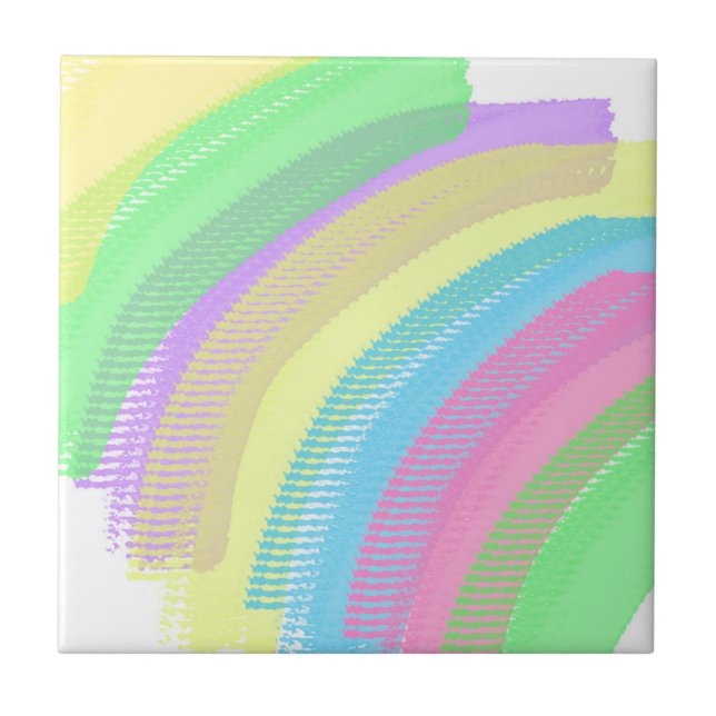 Vibes Positivos Felizes Pastel Colors Abstrato Art (Frente)