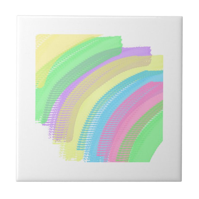 Vibes Positivos Felizes Pastel Colors Abstrato Art (Frente)