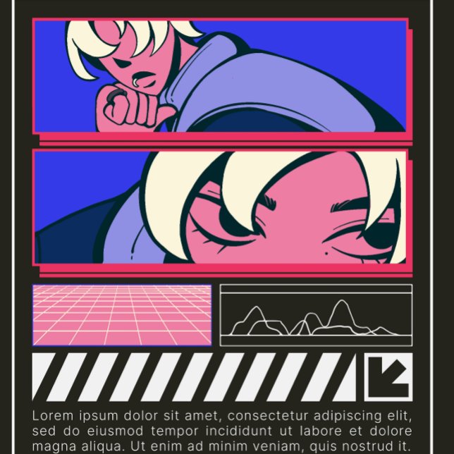 "Vibes Urbanos de Animes: Camisa de Roupa" (Elevate your streetwear game with this sleek Black and White Anime-inspired T-Shirt. Featuring a mi)