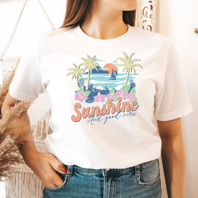 Vibes Vacinados Camisa De Férias De Praia Da Trend (Criador carregado)