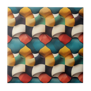Vibração 3D Onda Petal Geométrica em Cor Negrito
