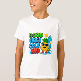 🌞 Vibrações Boas Garoto Legal Camisetas Verão Men